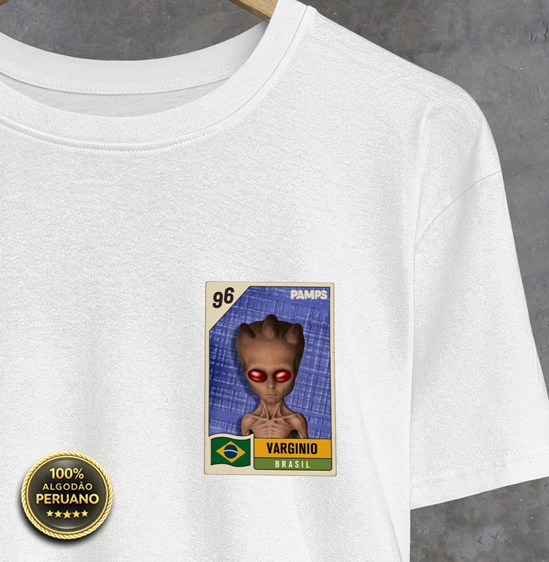 FIGURINHA VARGINIO 96 - Camiseta Algodão Peruano