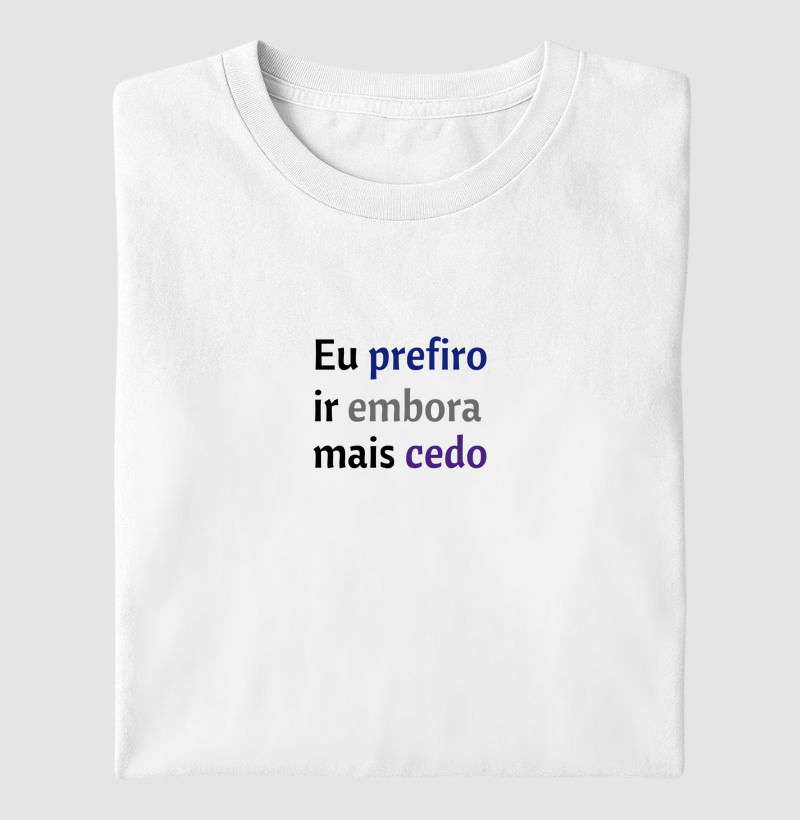 EU PREFIRO IR EMBORA MAIS CEDO