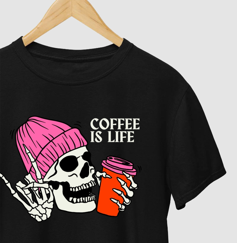 Camiseta Motociclista coffee is life