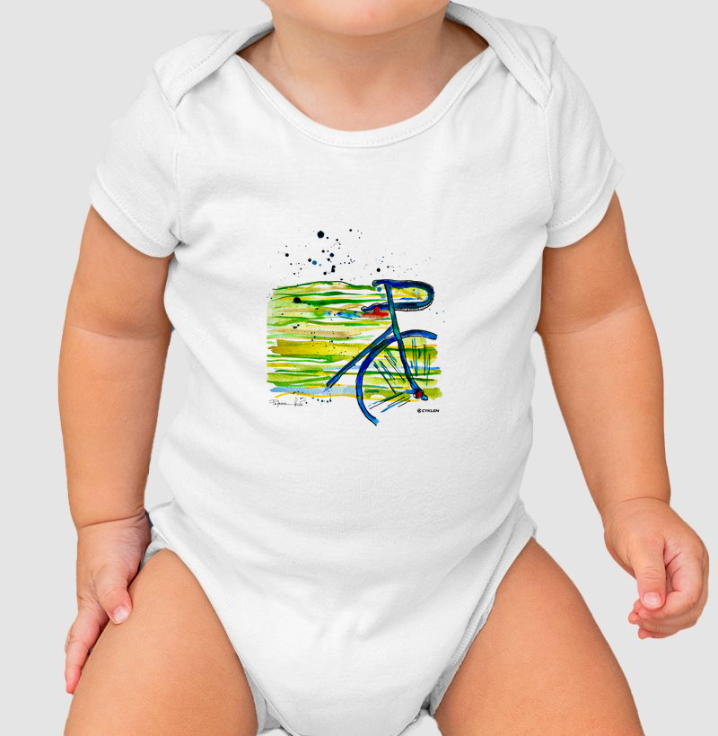 BODY INFANTIL BIKE AQUARELA