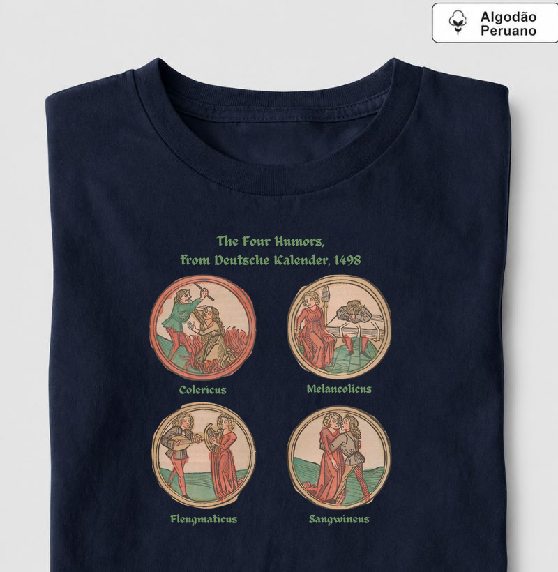 Camiseta de Algodão Peruano A Ciência dos Humores: Medicina Medieval