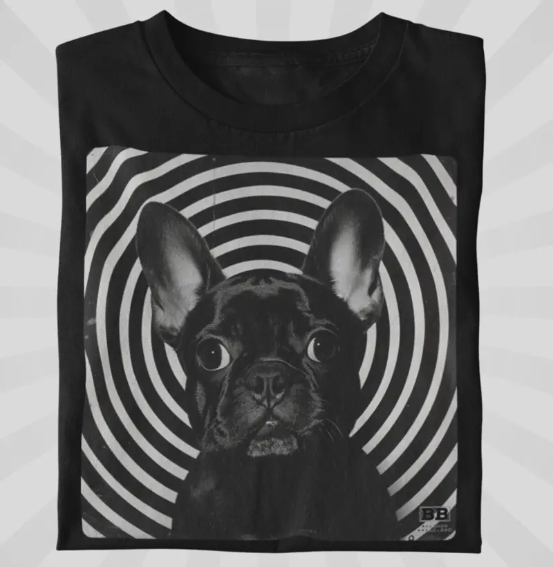 Camiseta Bulldog Frances "Hypnotic - Preto"