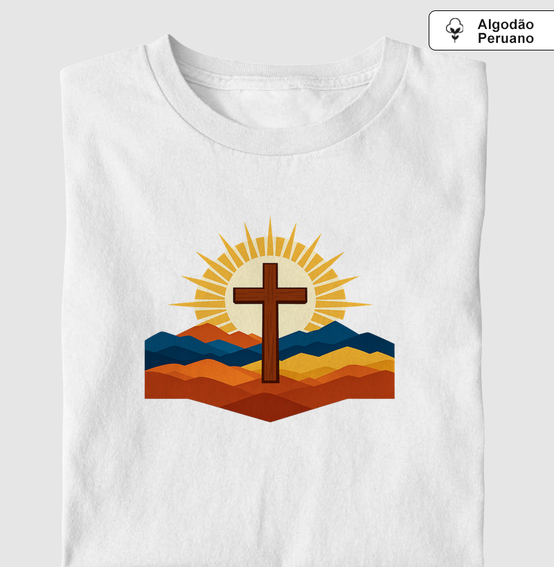 Camiseta Algodão Peruano Sol da Redenção