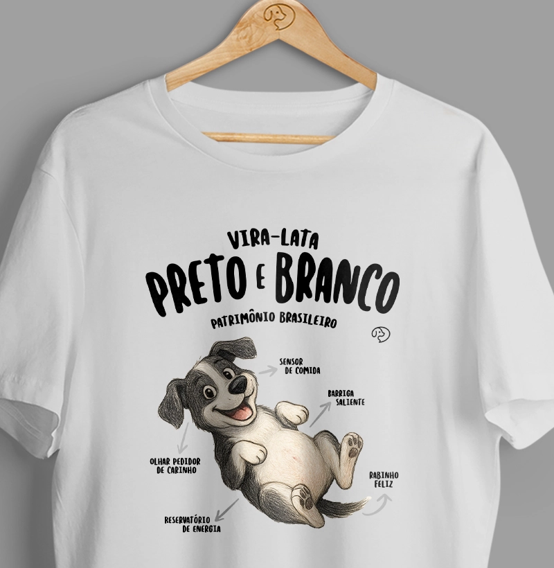 Vira-Lata Preto e Branco Características