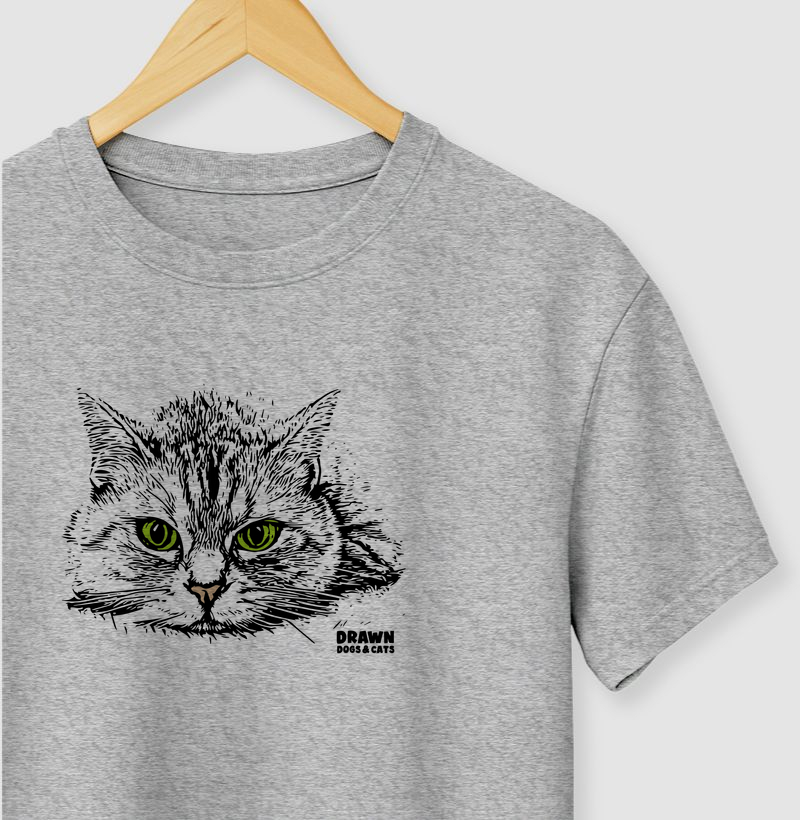 Rosto de gato deitado