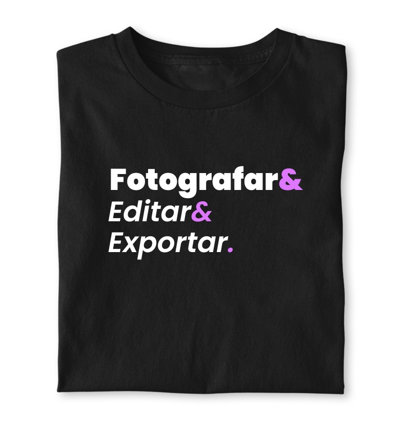 Fotografar, editar, exportar