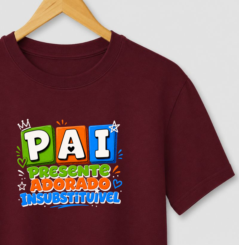 Camiseta Básica "Cubos" Várias Cores