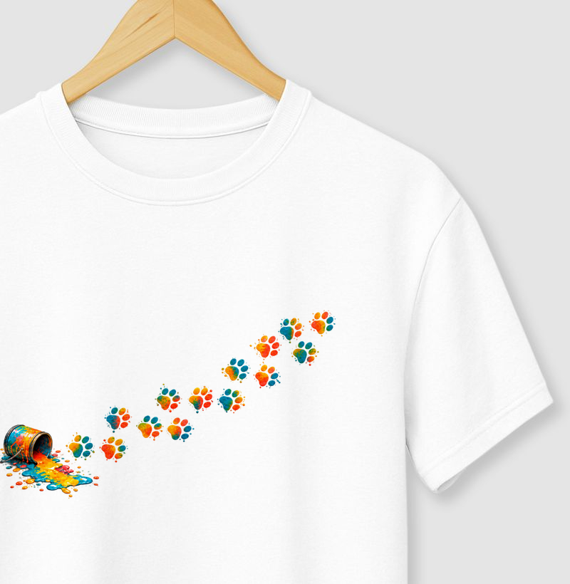 Pegadas Com Tinta - Camiseta