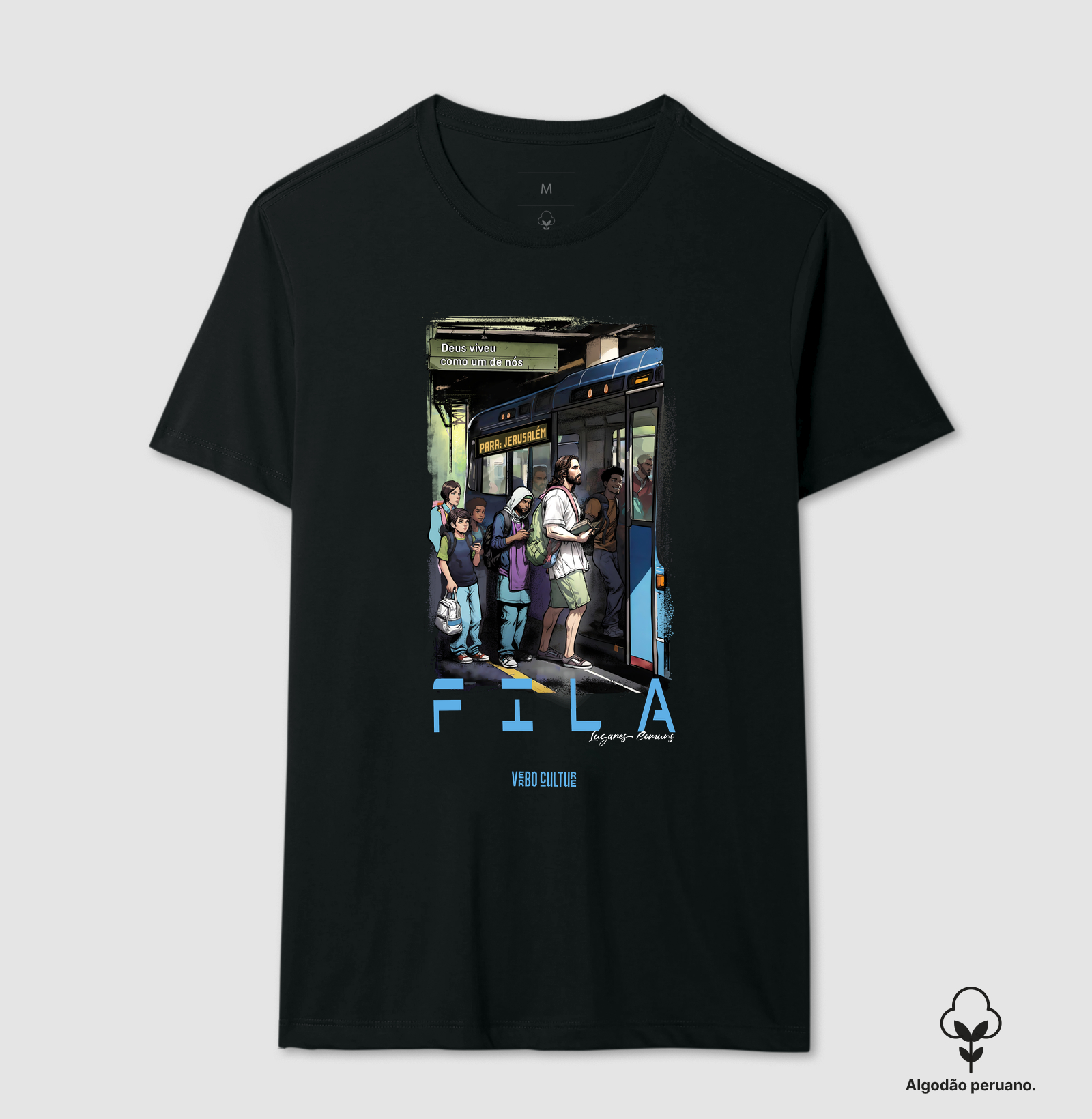 CAMISETA "JESUS NA FILA DO ÔNIBUS"