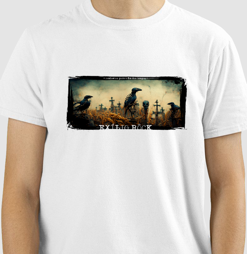 Camiseta Corvos Mortos - Edgar Allan Poe & Gothic Style | Exílio Röck