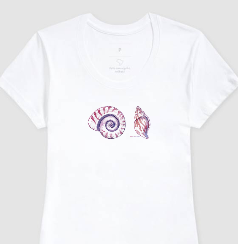 Camiseta Feminina Duas Conchas