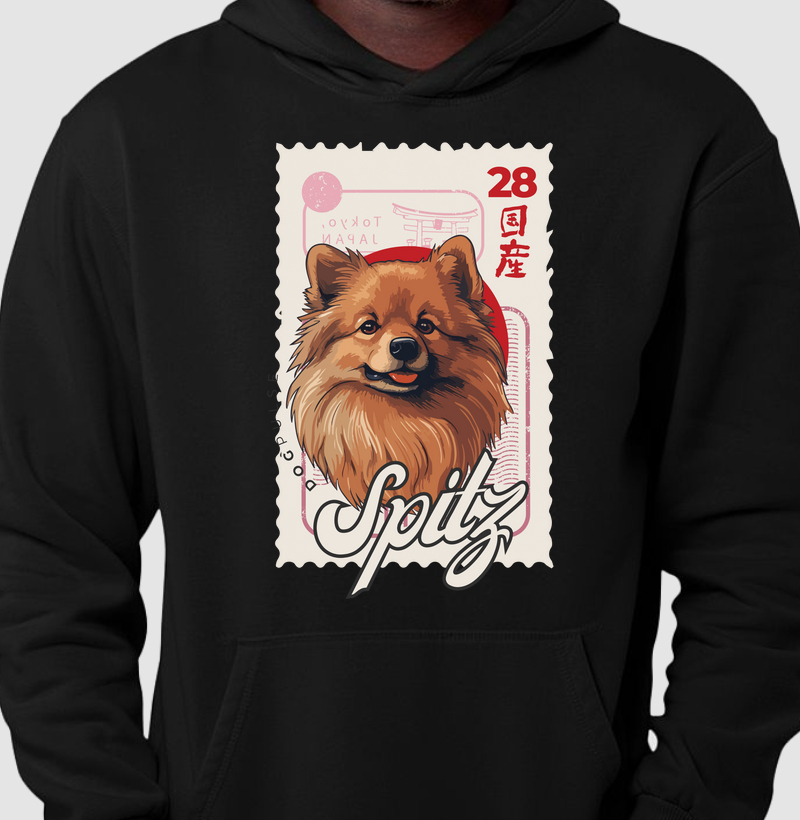 Hoodie Moletom Nihon Spitz Brown Dog Pulse