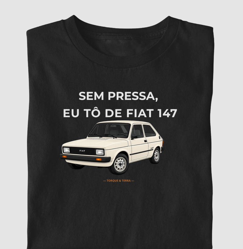 Sem pressa, eu tô de Fiat 147 - Bege