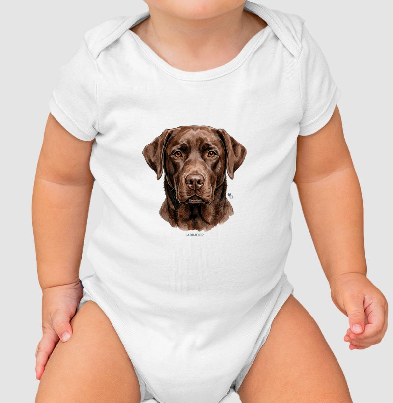 Cães - Labrador - Body Infantil
