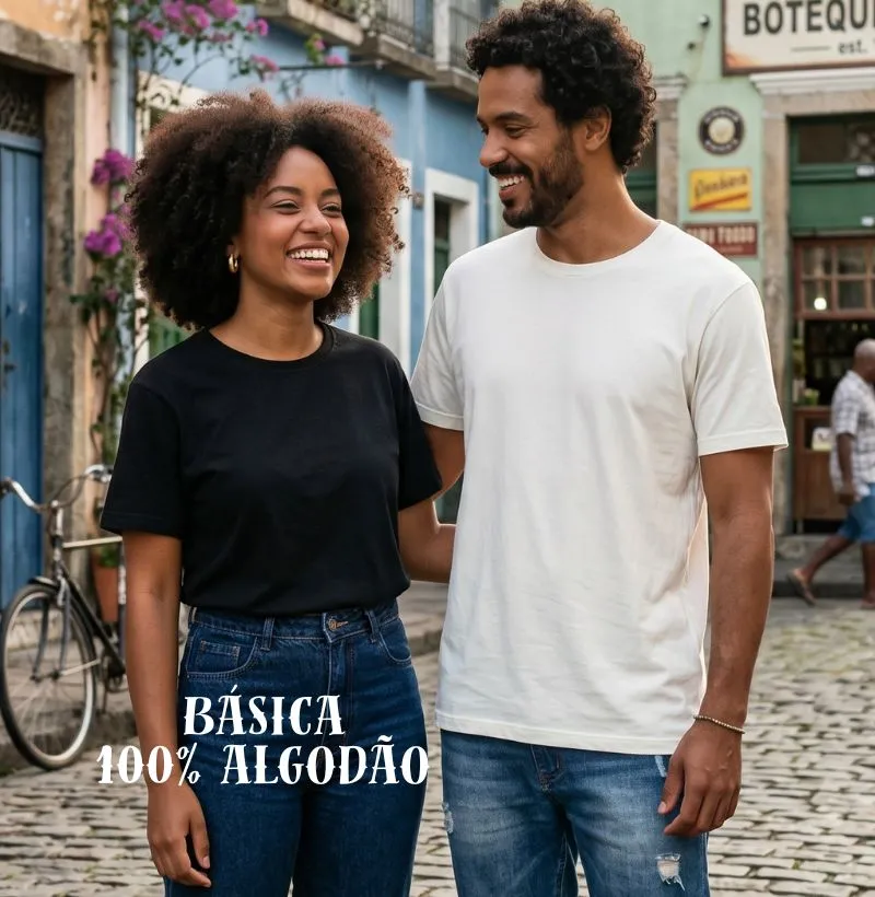Camiseta Básica 100% Algodão