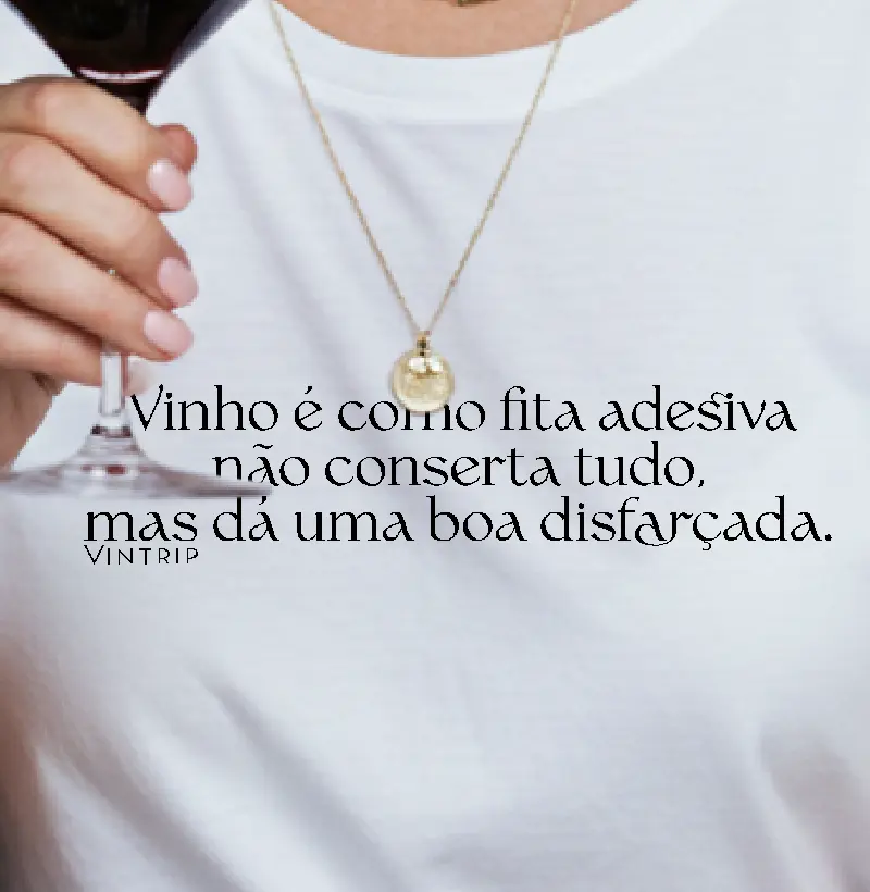Vinho é como fita adesiva não conserta tudo, mas dá uma boa disfarçada.