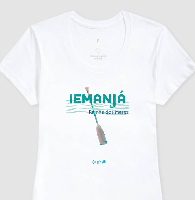 camiseta IEMANJÁ rainha dos mares feminina
