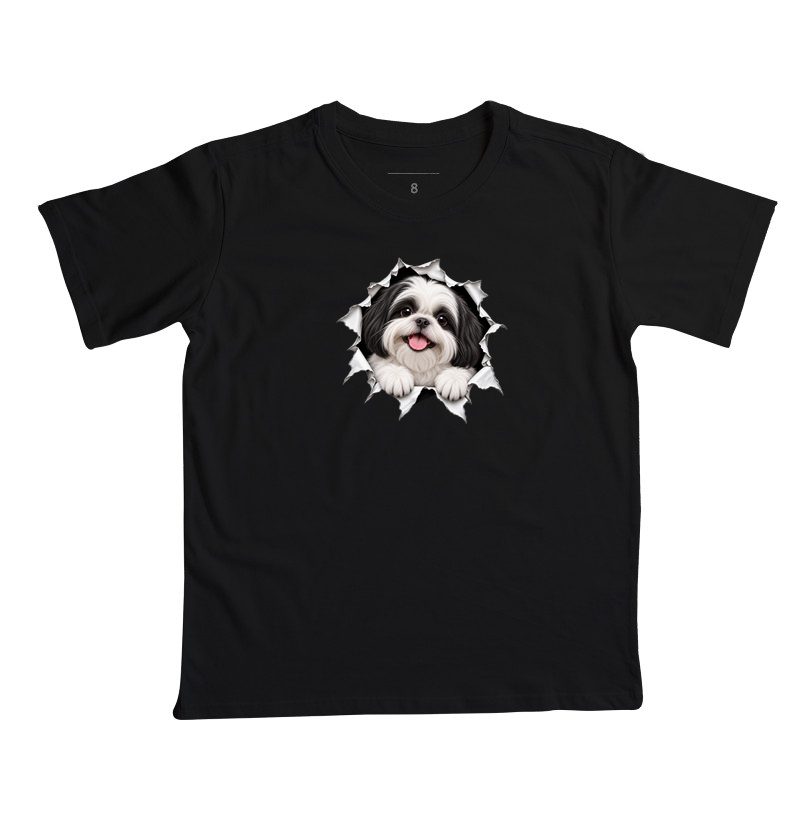Shih Tzu Saindo da Camisa - Camiseta Infantil