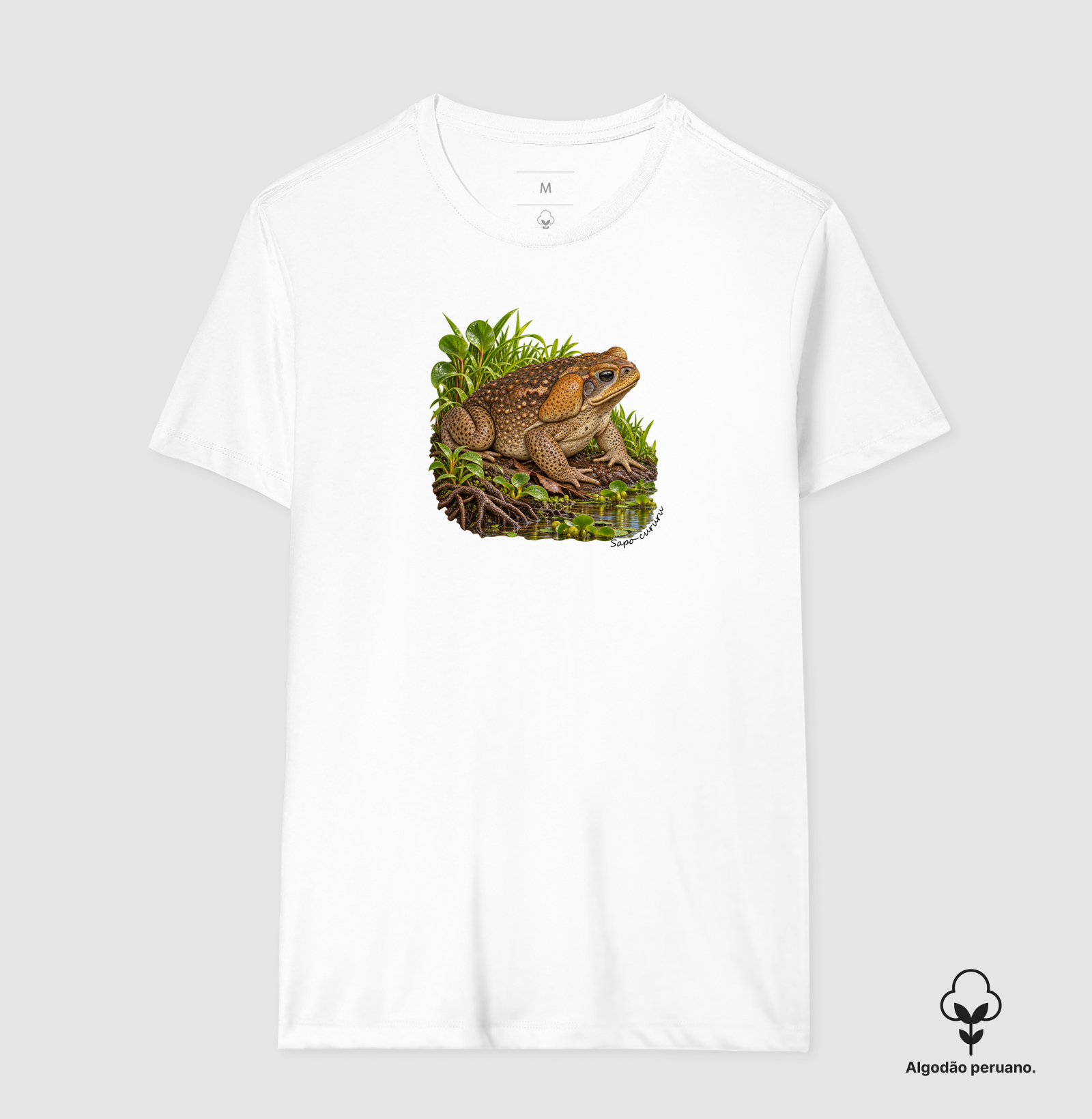 Sapo-cururu - Coleção Fauna Brasileira - Camiseta Algodão Peruano