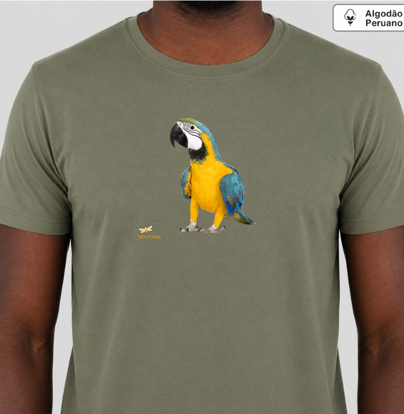 Camiseta Algodão Peruano Arara Canindé