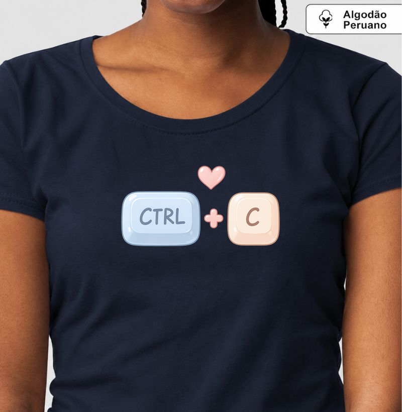 CTRL + C — Mãe/Pai Dev - Camiseta Algodão Peruano