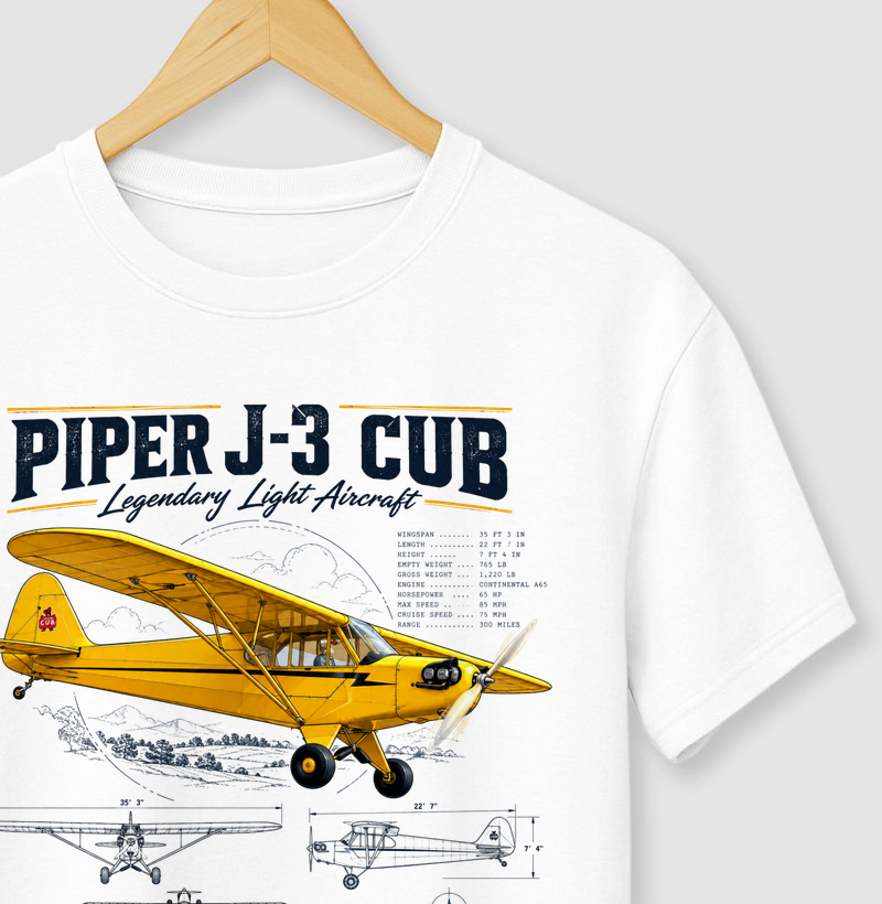 Piper J3 Cub | Vintage - Camiseta