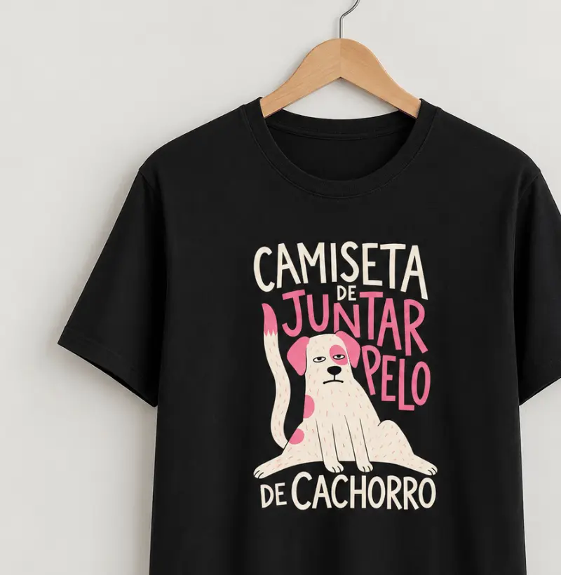 camiseta de juntar pelo de cachorro