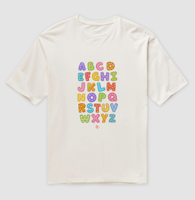 Alfabeto A-Z - Camiseta Oversized