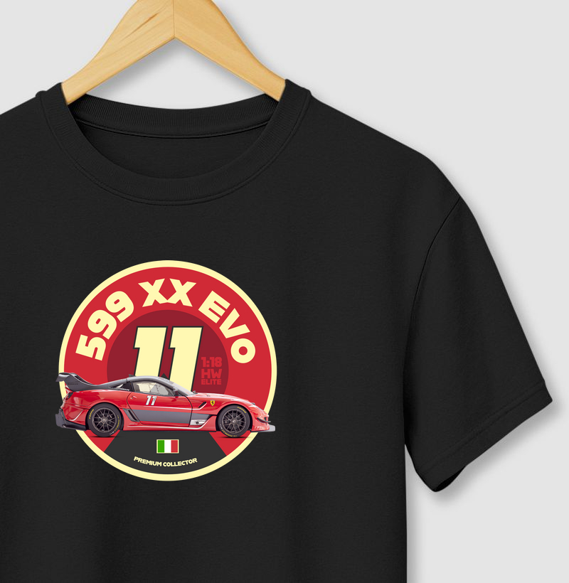 Camiseta estampada para colecionador miniatura 1:18 Ferrari 599 XX EVO