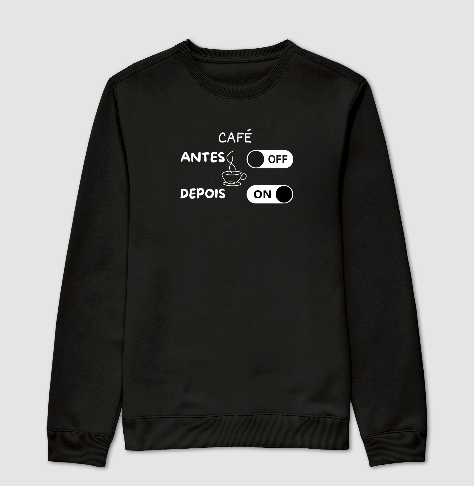 Camiseta cafe antes e depois