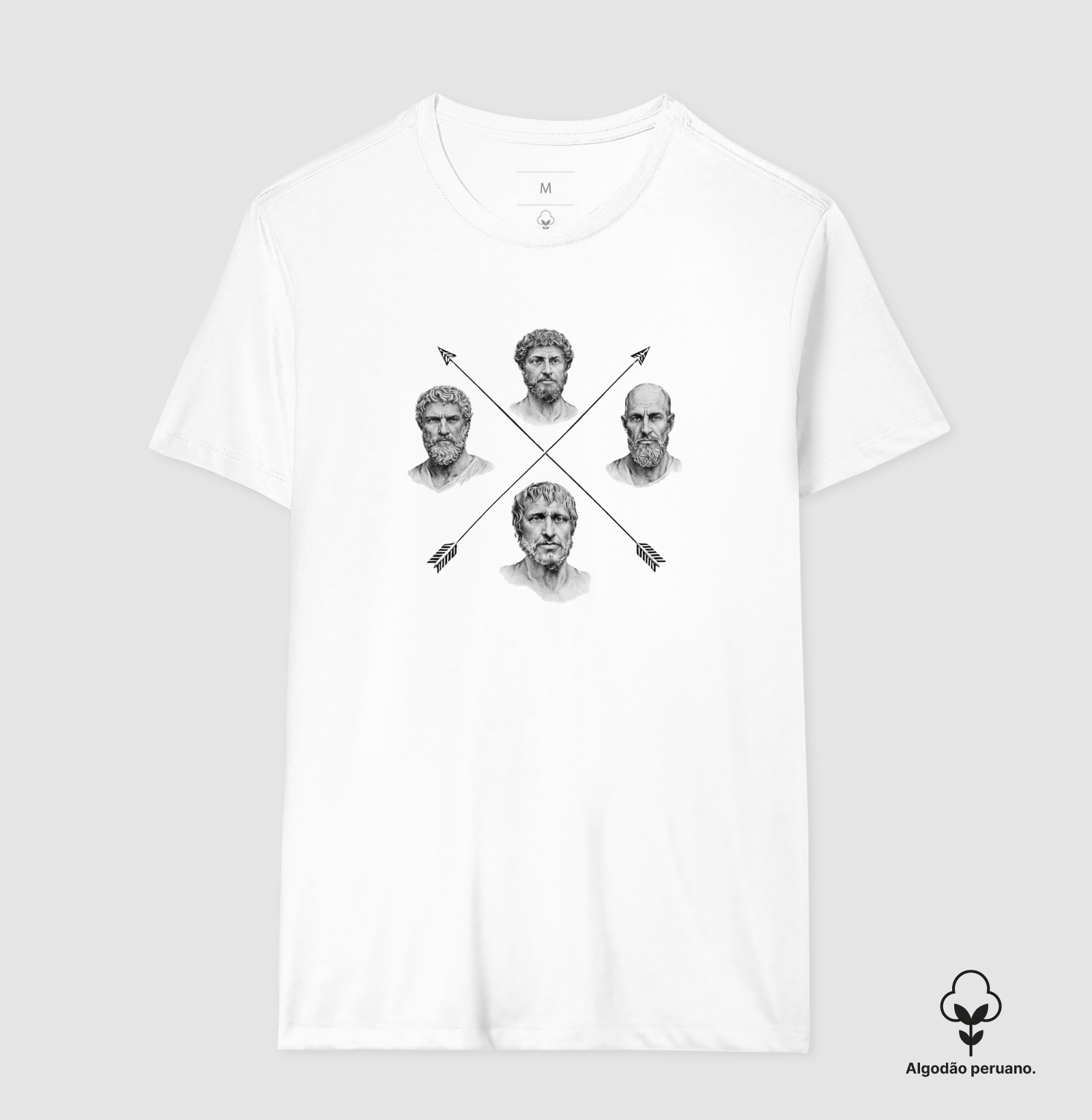 Estoicismo "The 4" - Camiseta Algodão Peruano