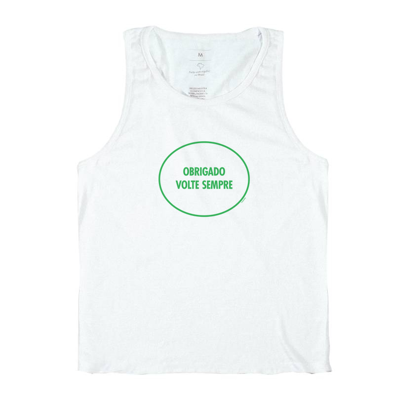 Camiseta Obrigado Volte Sempre