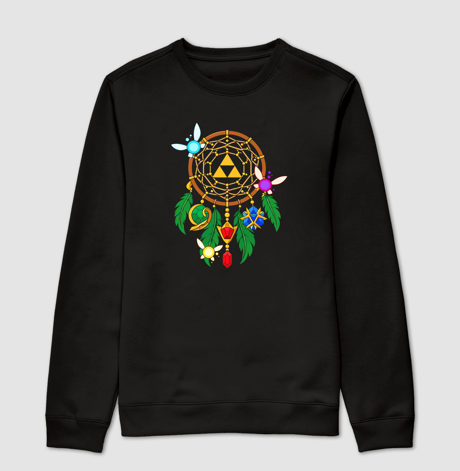 Caçador de Sonhos de Hyrule – Filtro com Fadas - Suéter Moletom