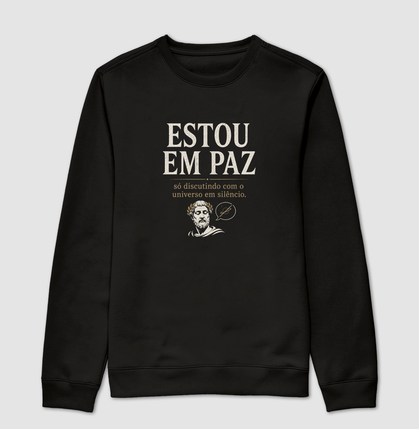 Estou em Paz - Suéter Moletom