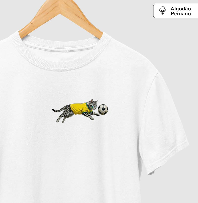 Gato Mau egípcio (Egyptian Mau) - Copa do Mundo - Camiseta Algodão Peruano