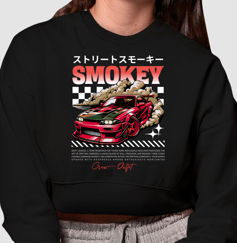 Cropped Moletom - Smokey Drift