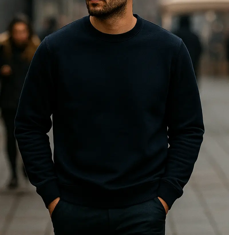 Moletom Suéter Liso | Marinho