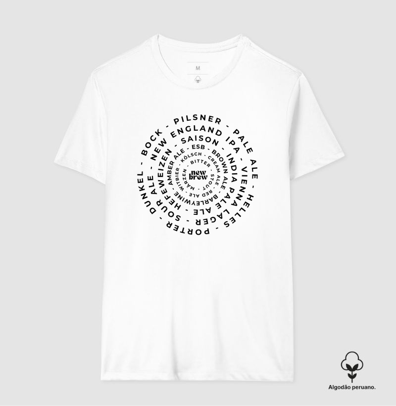 Beer Styles - New Brew - Camiseta Algodão Peruano