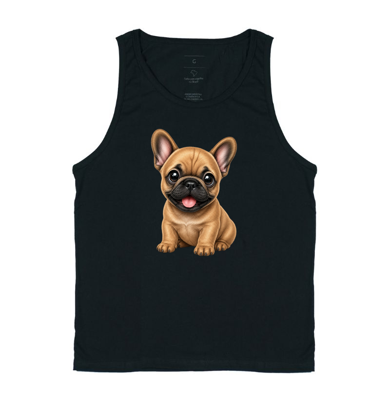 Bulldog (Buldogue) Francês - Desenho Animado - Regata