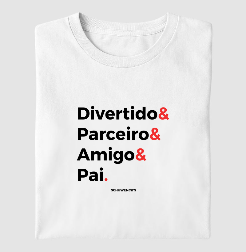 Camisa Dia dos Pais Preto & Vermelho