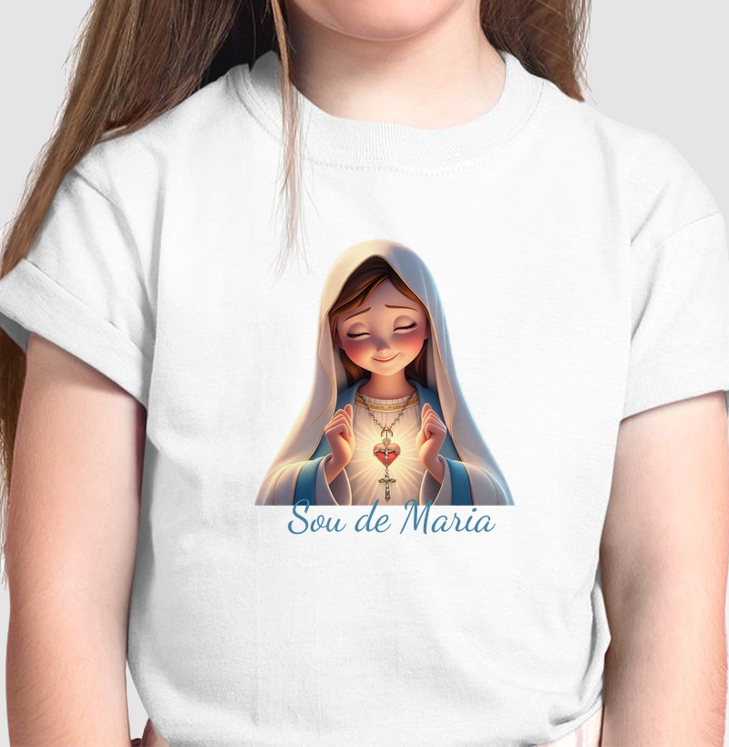 Camiseta Infantil Sou de Maria