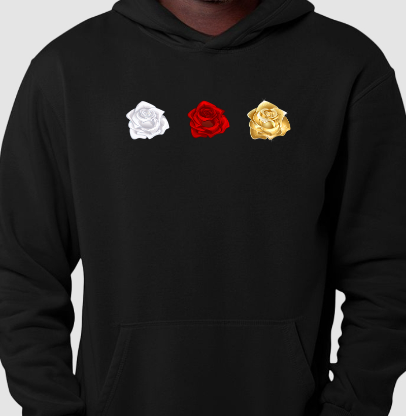 Moletom com gorro Nossa Senhora Rosa Mística