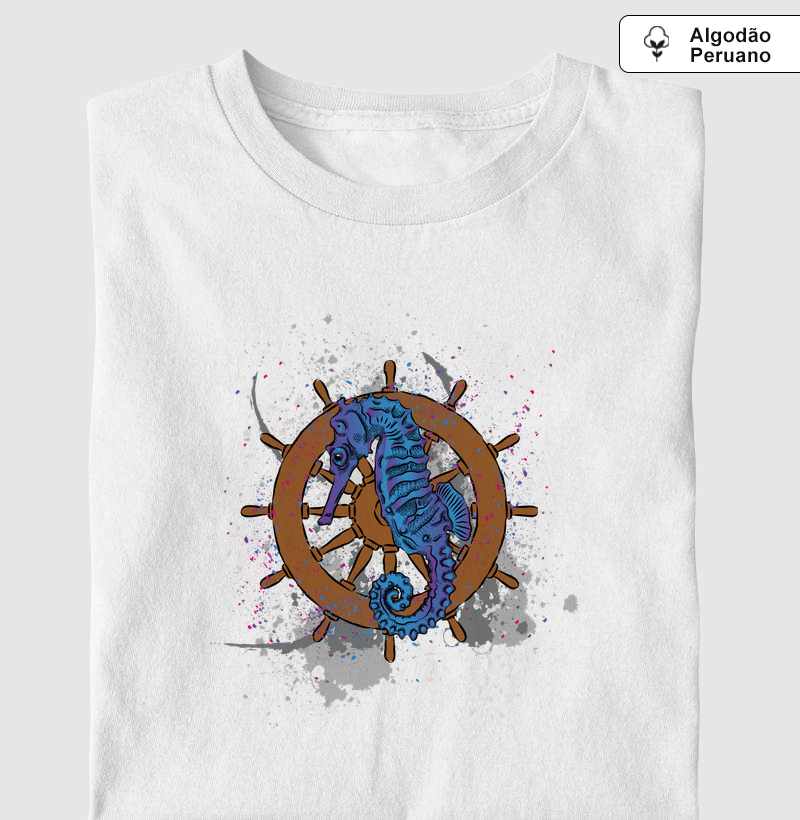 Sea Horse - Camiseta Algodão Peruano