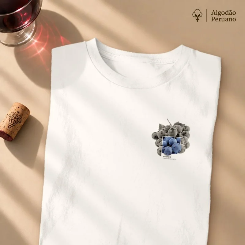 Camiseta A Cor da Cabernet Sauvignon - Camiseta Algodão Peruano
