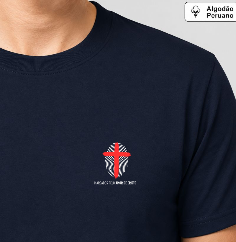 Camiseta Algodão Peruana Marcados pelo amor de Cristo