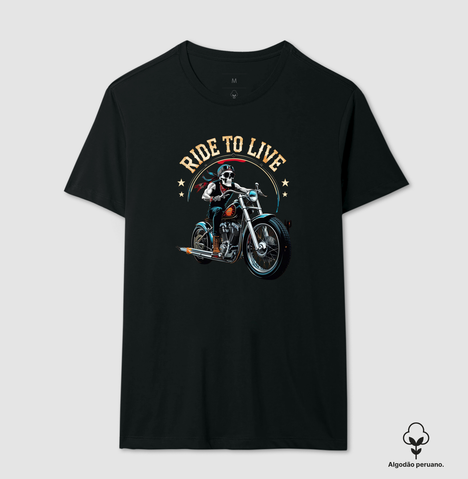 Camiseta Algodão Peruano - Ride To Live