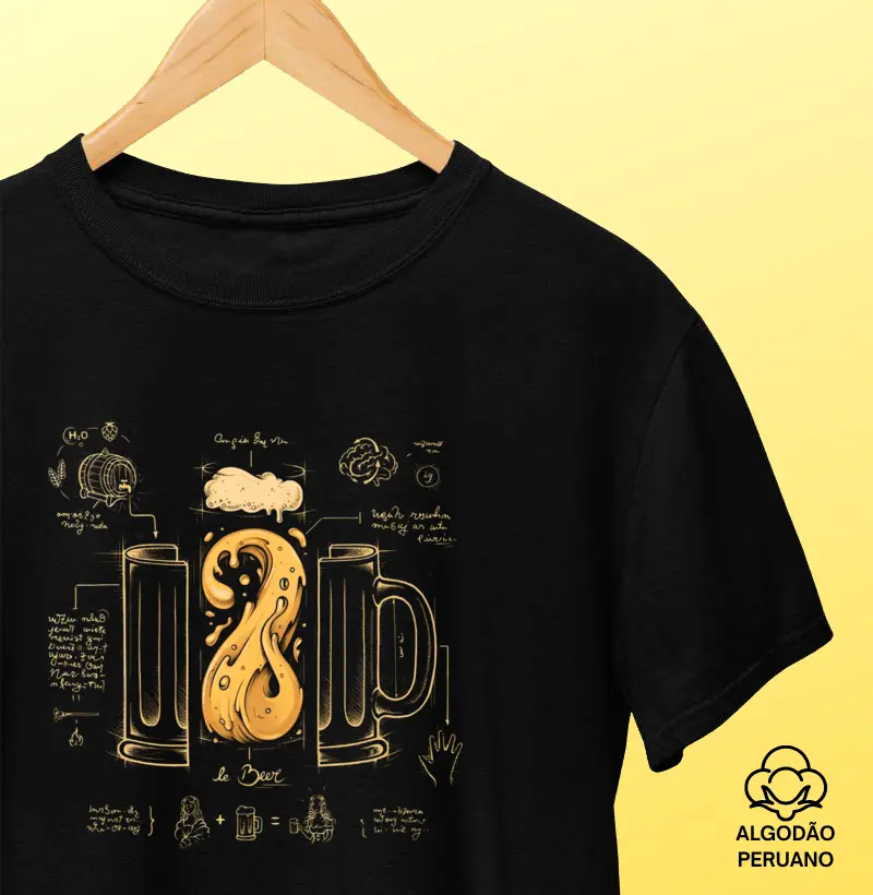 Anatomia da Cerveja - Camiseta Algodão Peruano
