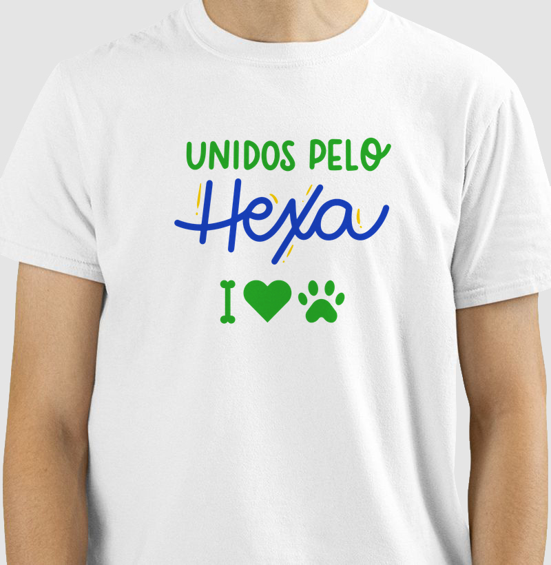 Camiseta Unidos Pelo Hexa | Brasil Pet Edition