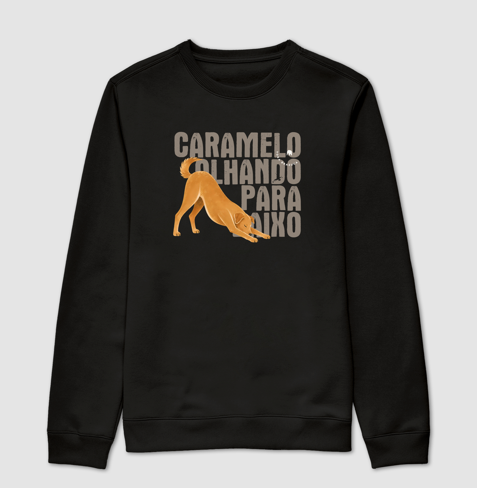 Caramelo olhando para baixo