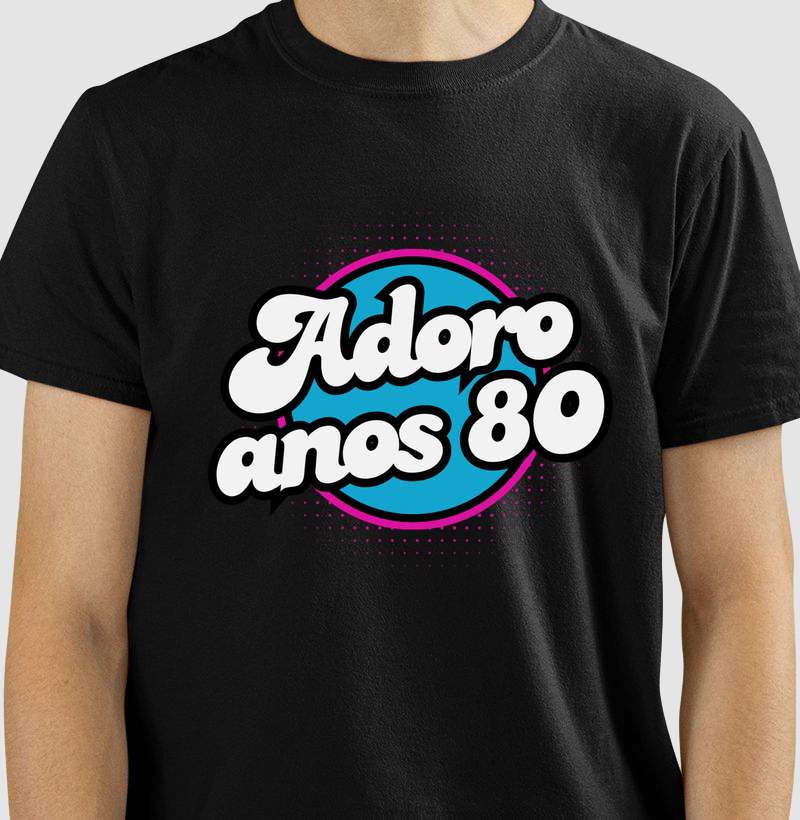 Camiseta Adoro Anos 80 Logo